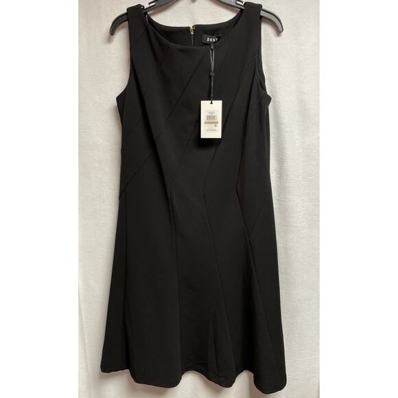 DKNY Stretch Sleeveless Long Dress‎ Black Size 12 Women’s NWT New - Picture 1 of 6